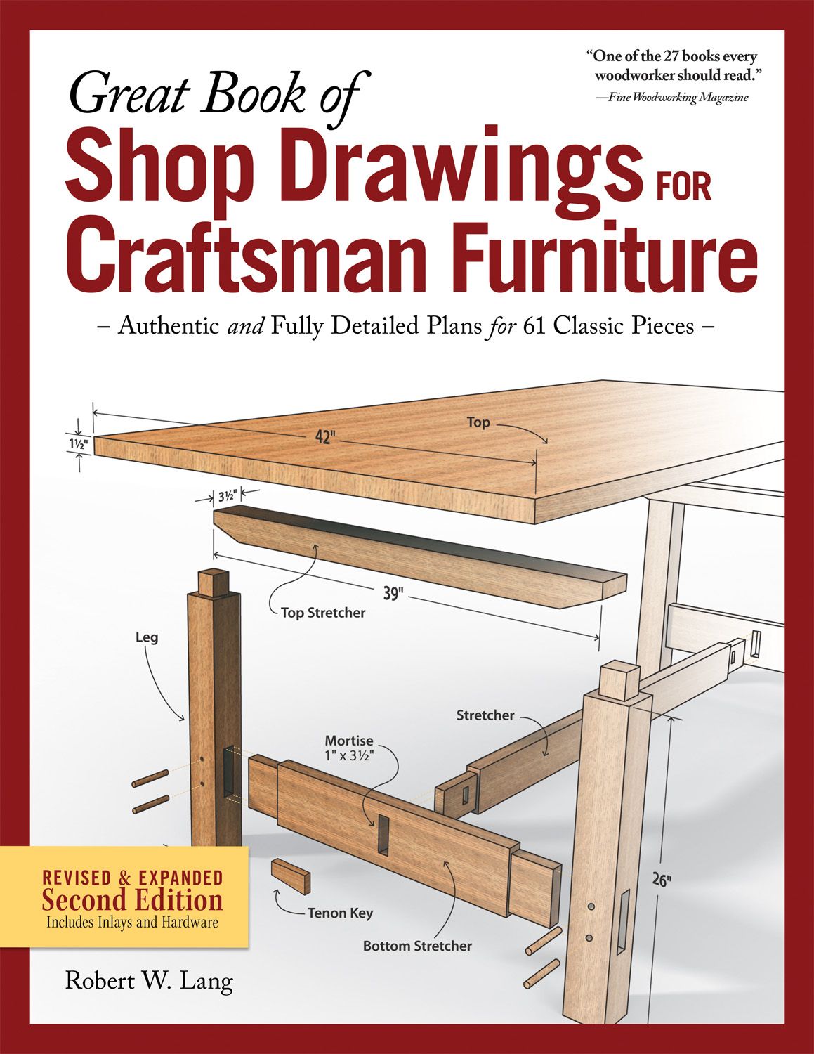 Great Book of Shop Drawings for Craftsman Furniture By Robert W. Lang