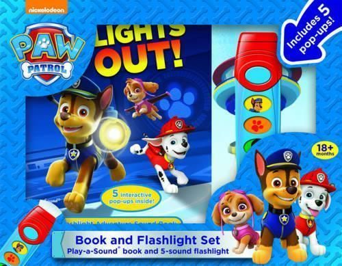 Nickelodeon Paw Patrol: Lights Out! Book and 5-Sound Flashlight Set