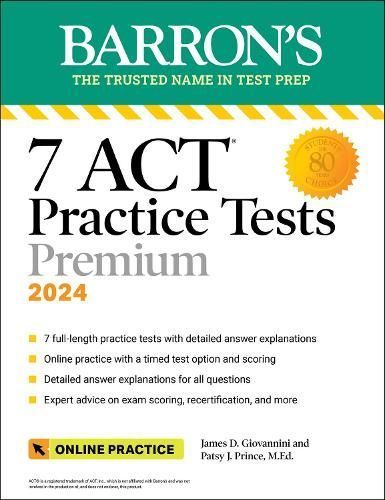 7 ACT Practice Tests By Patsy J. Prince, James D. Giovannini