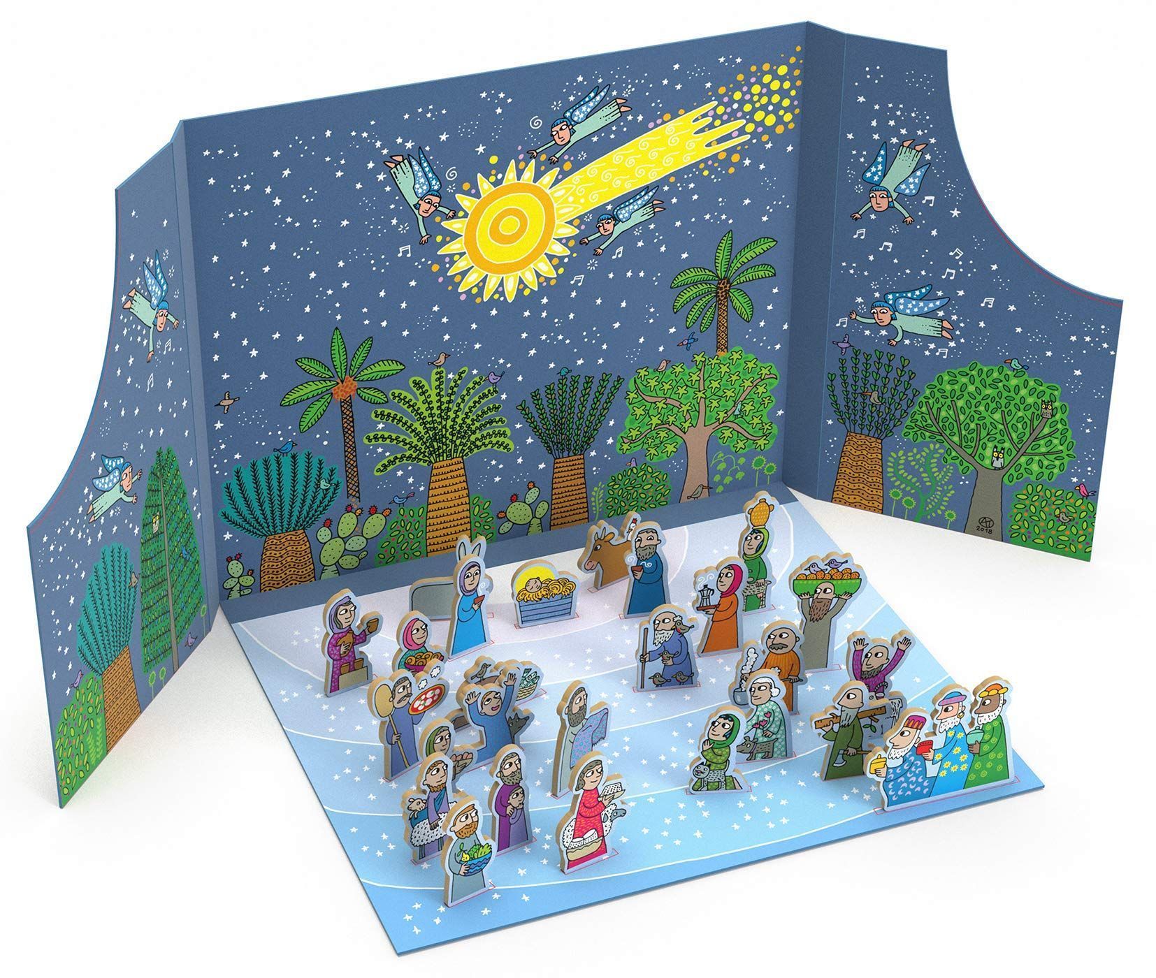 The Birth of Jesus Advent Calendar and Nativity Scene 9781506448596