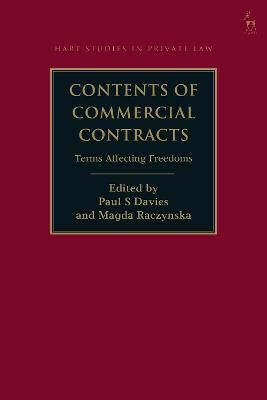 Contents of Commercial Contracts By Paul S Davies 9781509945382