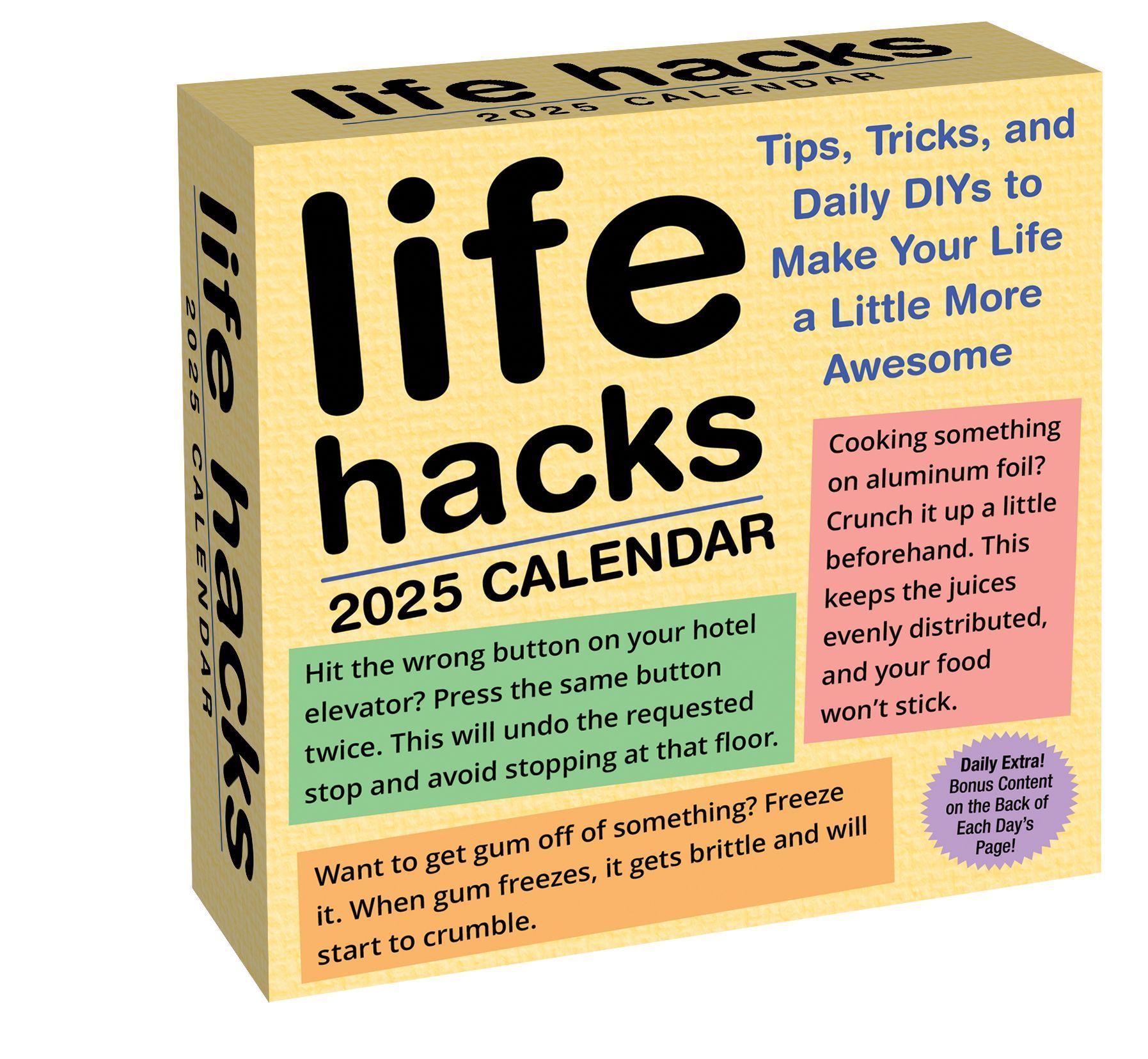 Life Hacks 2025 Day-to-Day Calendar By Keith Bradford 9781524889463
