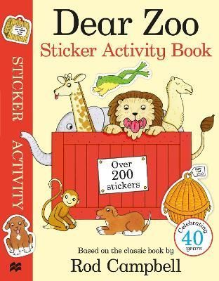 Dear Zoo Sticker Activity Book By Rod Campbell 9781529074680