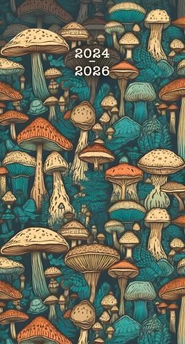 2025 Mighty Mushrooms Checkbook/2 Year Pocket Planner 9781531941291
