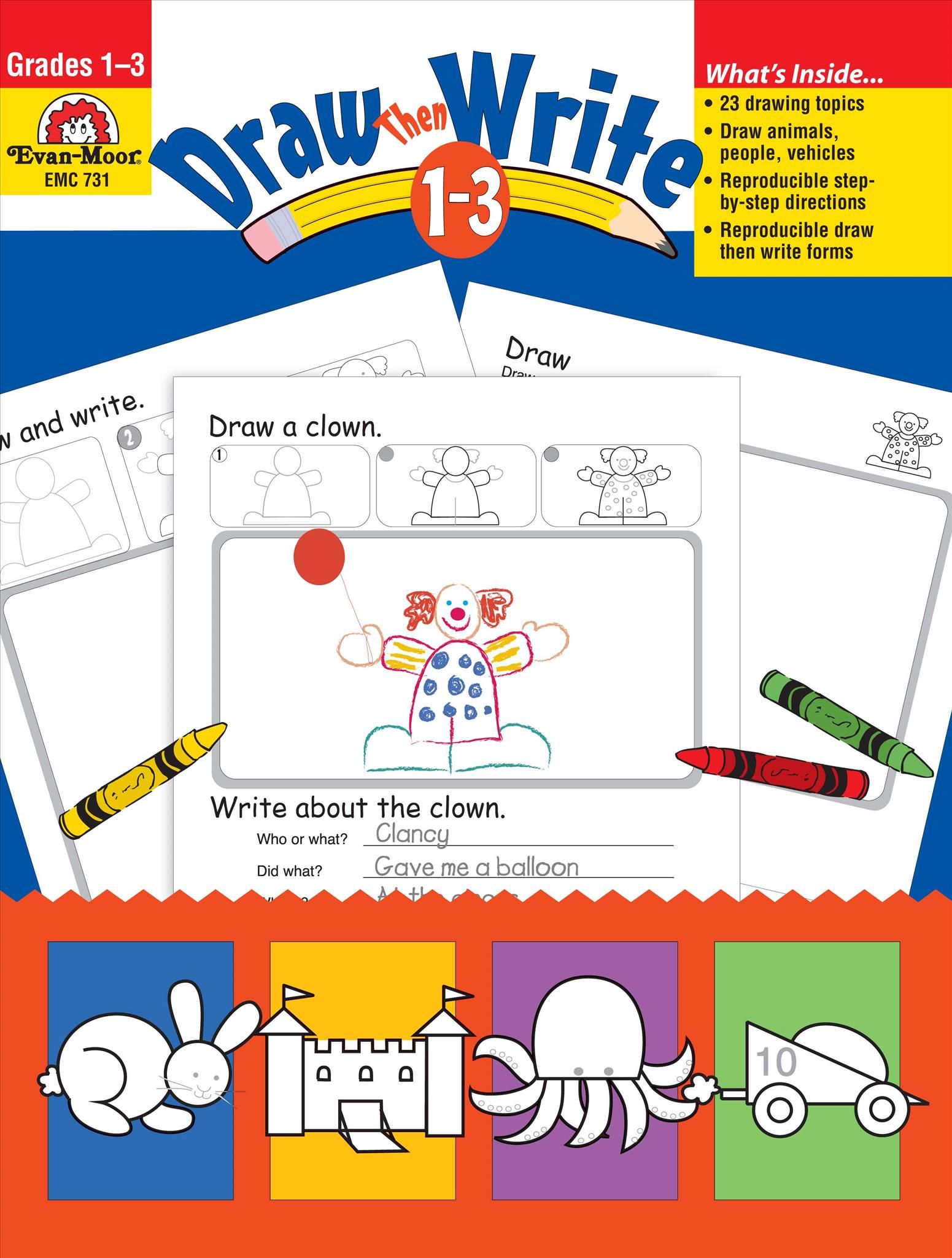 Draw...Then Write, Grade 1 - 3 Teacher Resource 9781557997319