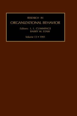 Research in Organizational Behavior By STAW 9781559381987 (Hardback)