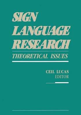Sign Language Research By Ceil Lucas (editor) 9781563685934