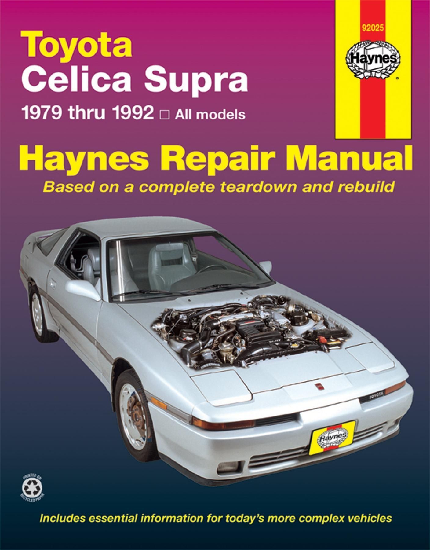 Toyota Celica Supra 1979-1992) Haynes Repair Manual (USA) (Paperback)