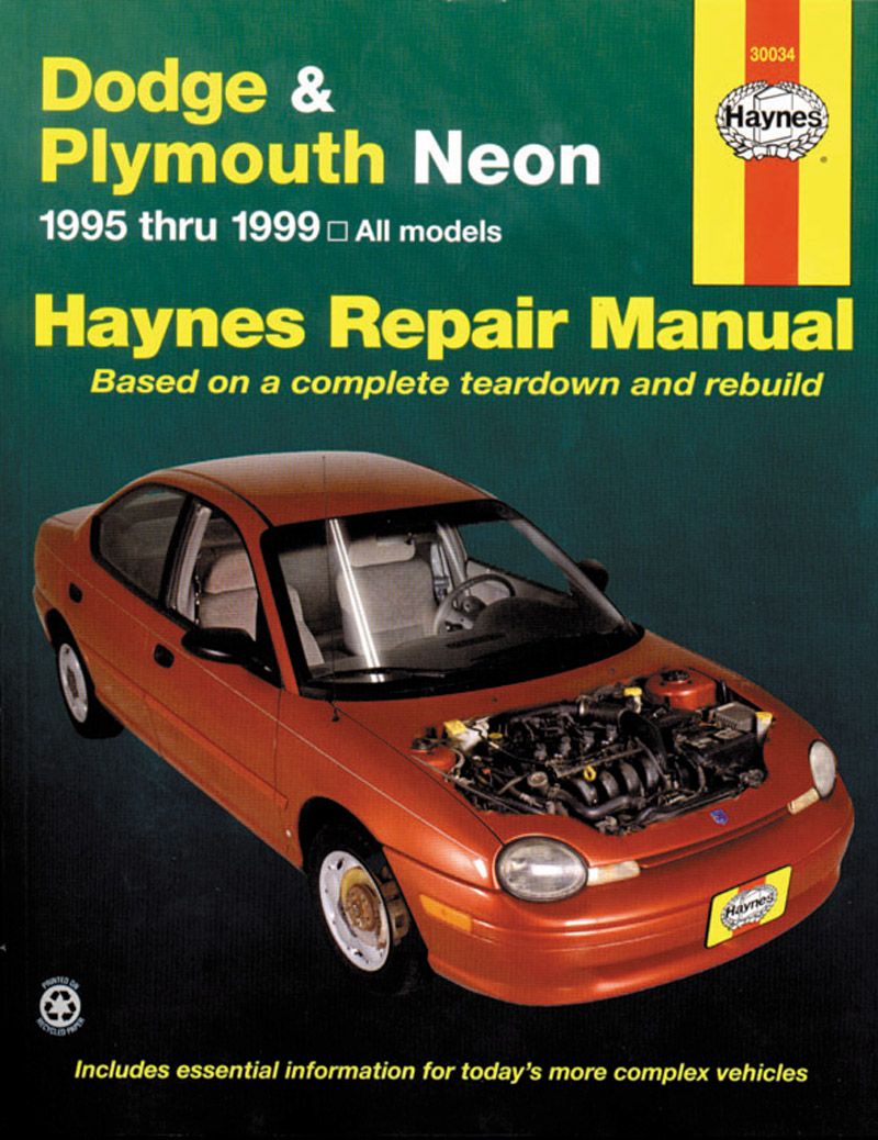 Dodge & Plymouth Neon (1995-1999) Haynes Repair Manual (USA)