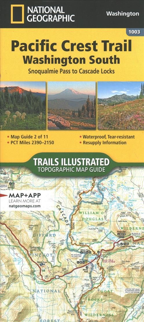 Pacific Crest Trail, Washington South By National Geographic Maps