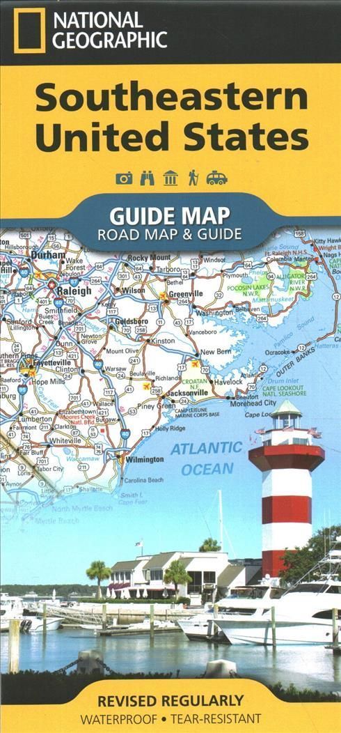 Southeastern USA Guide Map By National Geographic Maps 9781566957960