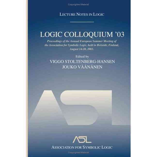 Logic Colloquium '03 9781568812946 (Paperback)