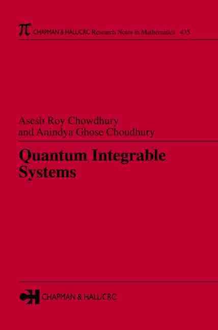 Quantum Integrable Systems 9781584883807 (Paperback)