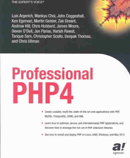 Professional PHP4 By Luis Argerich 9781590592489 (Paperback)