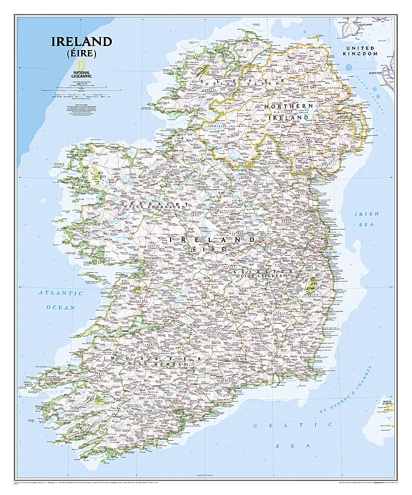 Ireland Classic, tubed By National Geographic Maps 9781597752558