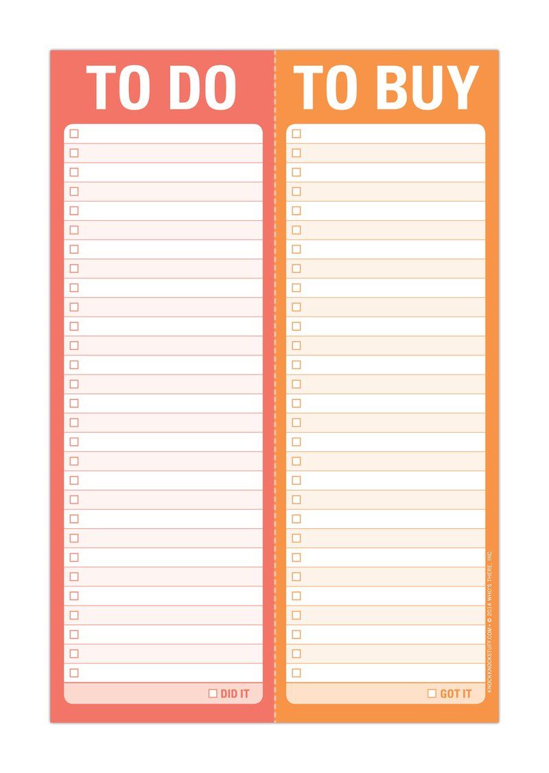 Knock Knock Perforated Pad: To Do/To Buy By Knock Knock 9781601065667