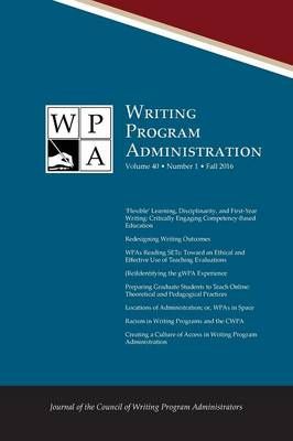 Wpa By Council Writing Program Administrators 9781602359147