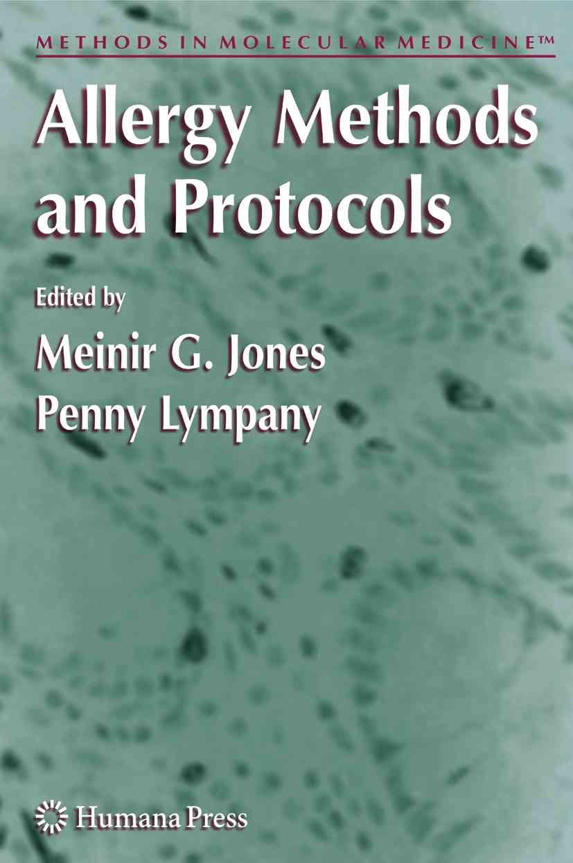 Allergy Methods and Protocols 9781617372438 (Paperback)