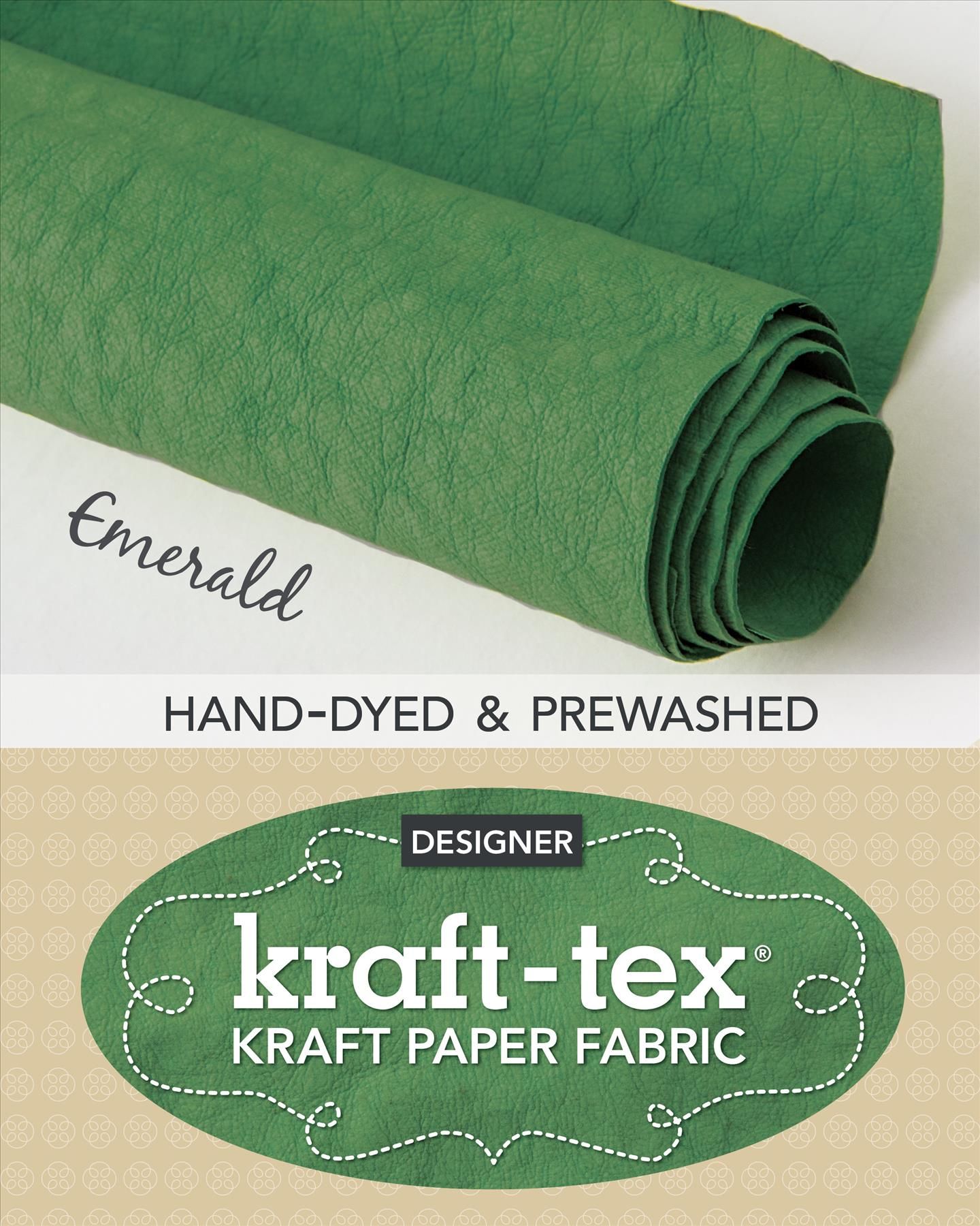 Kraft-Tex Roll Emerald Hand-Dyed & Prewashed By C&T Publishing