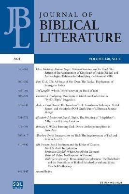 Journal of Biblical Literature 140.4 (2021) By Mark G Brett