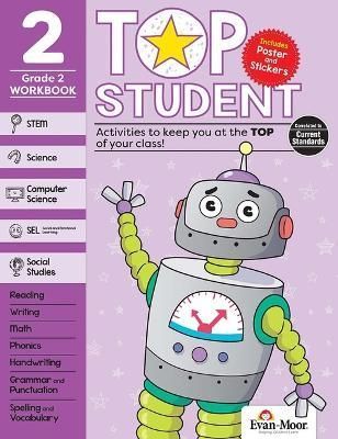 Top Student, Grade 2 Workbook By Evan-Moor Corporation 9781629389769
