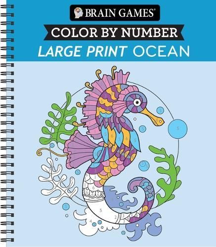Brain Games - Color by Number - Large Print: Ocean 9781639387427