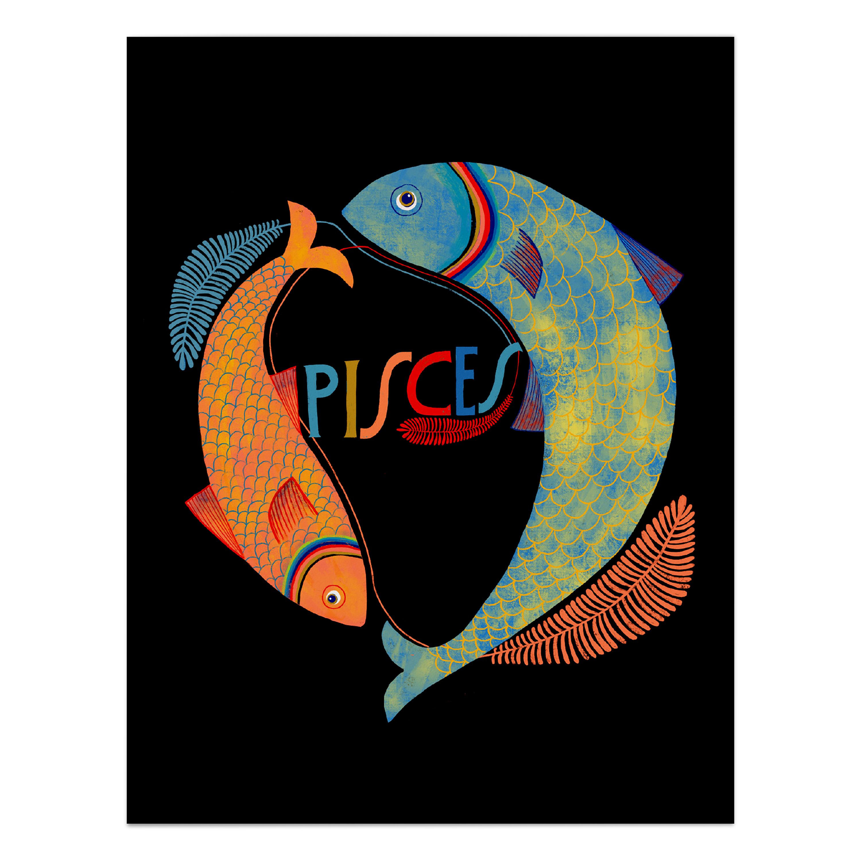 6-Pack Lisa Congdon for Em & Friends Pisces Card By Lisa Congdon ()
