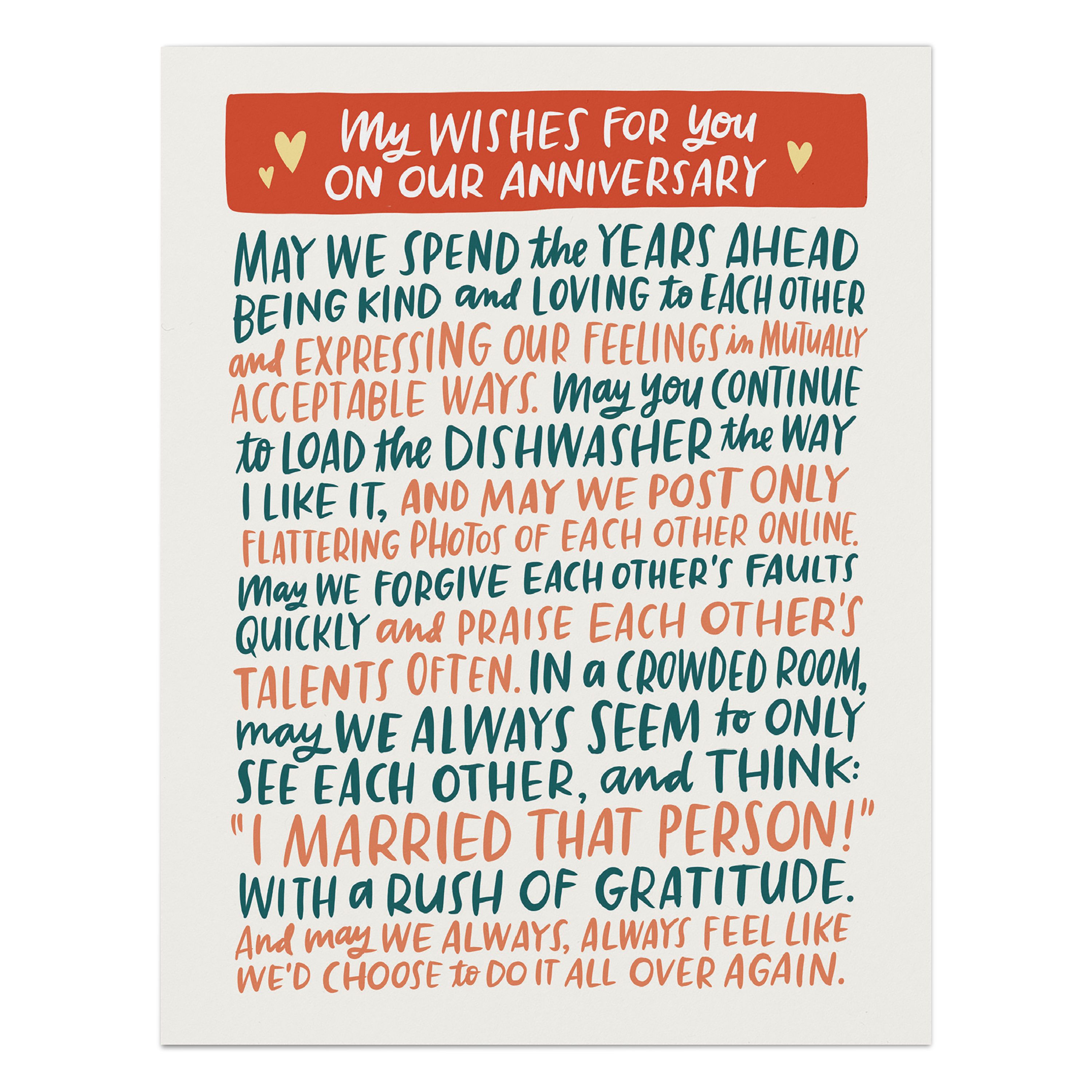 6-Pack Em & Friends Anniversary Wishes Card By Em & Friends ()