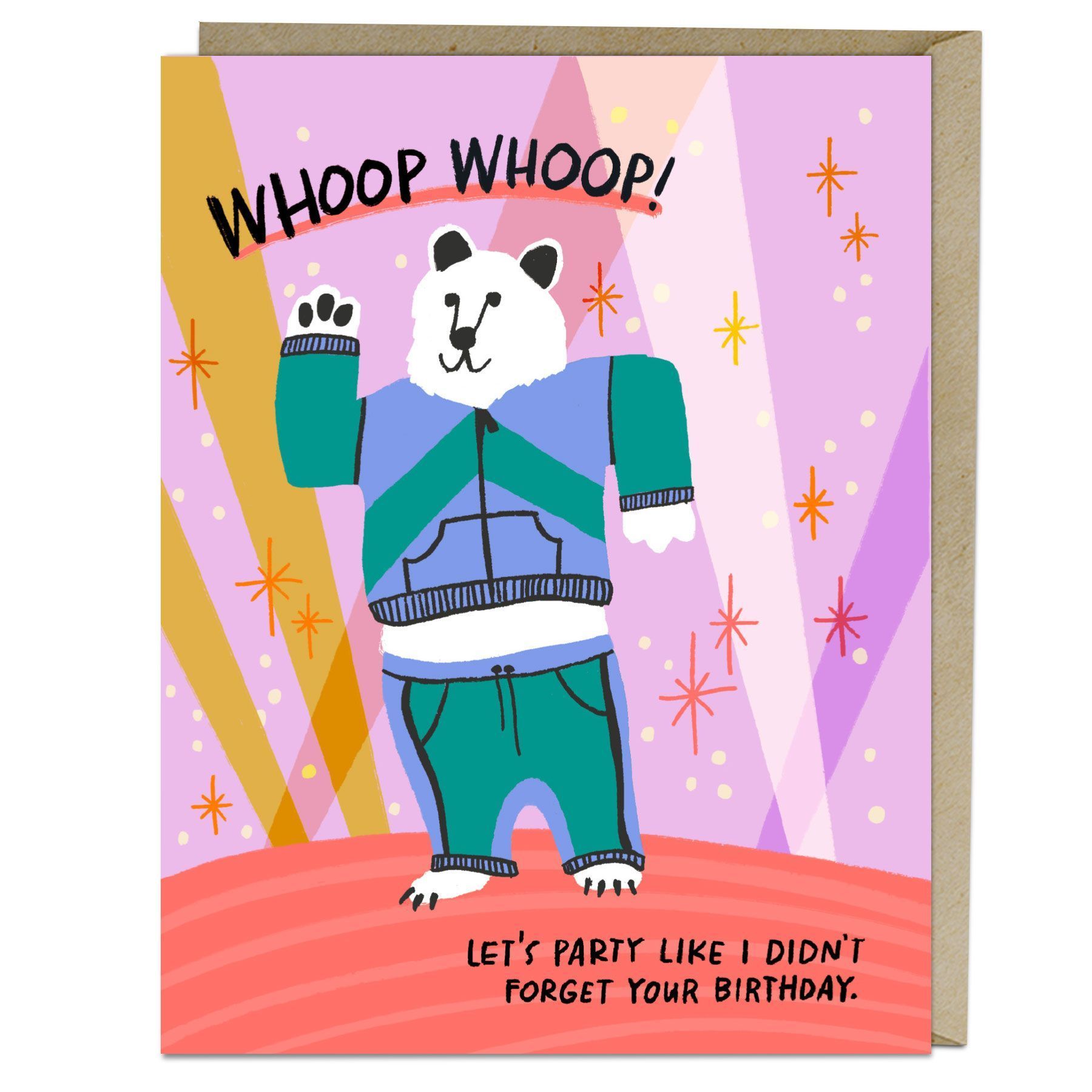 6-Pack Em & Friends Whoop Whoop Belated Birthday Card By Em & Friends