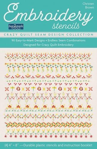 Embroidery Stencils, Crazy Quilt Seam Design Collection 9781644033944