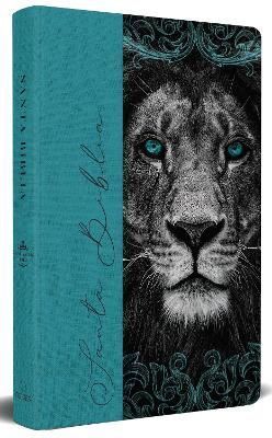 Biblia RVR 1960 Letra Grande, Tamaño Manual, Tapa Dura De Tela León Aguamarina / Spanish Bible RVR 1960 Handy Size Large Print Hardcover Cloth ...