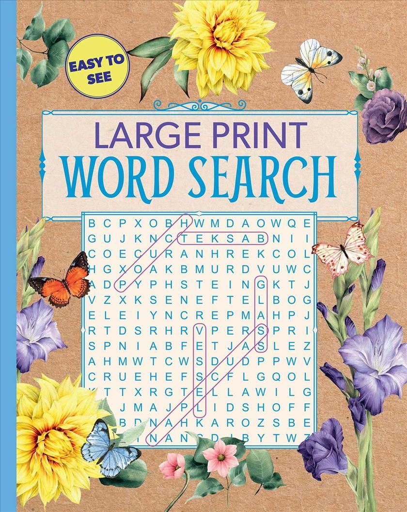 Large Print Floral Word Search By Editors of Thunder Bay Press