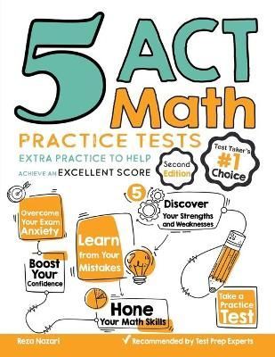5 ACT Math Practice Tests By Reza Nazari 9781646122554 (Paperback)