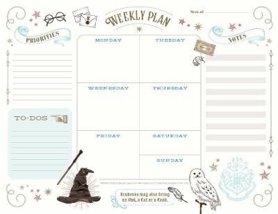 Harry Potter Weekly Planner Notepad 9781647223984