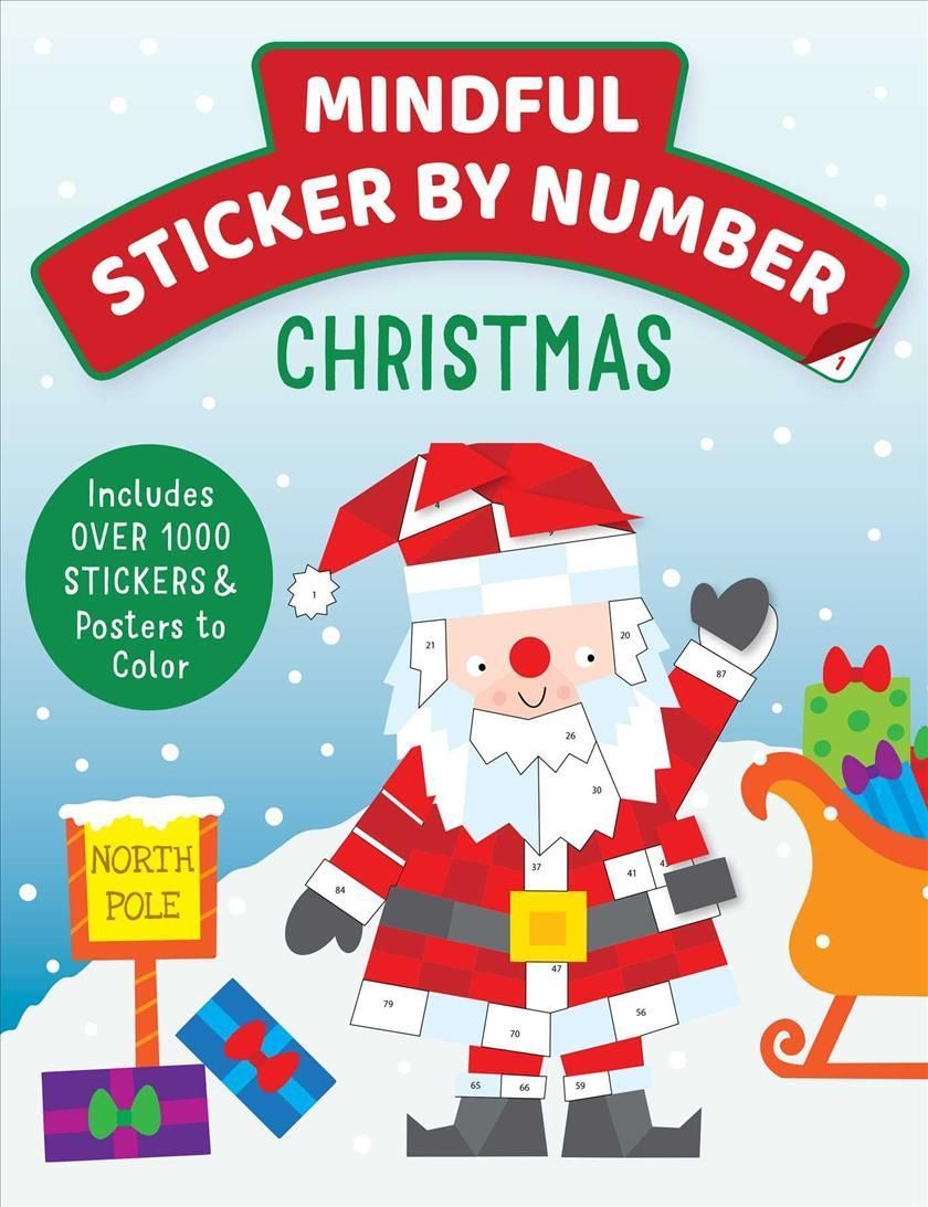 Mindful Sticker by Number: Christmas By Insight Kids 9781647228125
