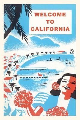 The Vintage Journal Welcome to California, Bay with Piers (Paperback)
