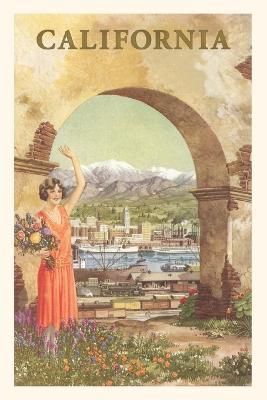 Vintage Journal California Woman Waving by Adobe Arch 9781648118241