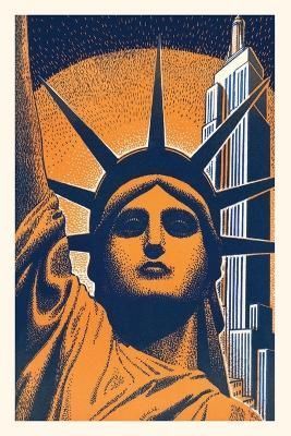 Vintage Journal Head of Statue of Liberty By Found Image Press