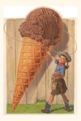 Vintage Journal Giant Ice Cream Cone, Cowgirl By Found Image Press