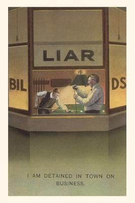 Vintage Journal Liars at Billiard Parlor By Found Image Press