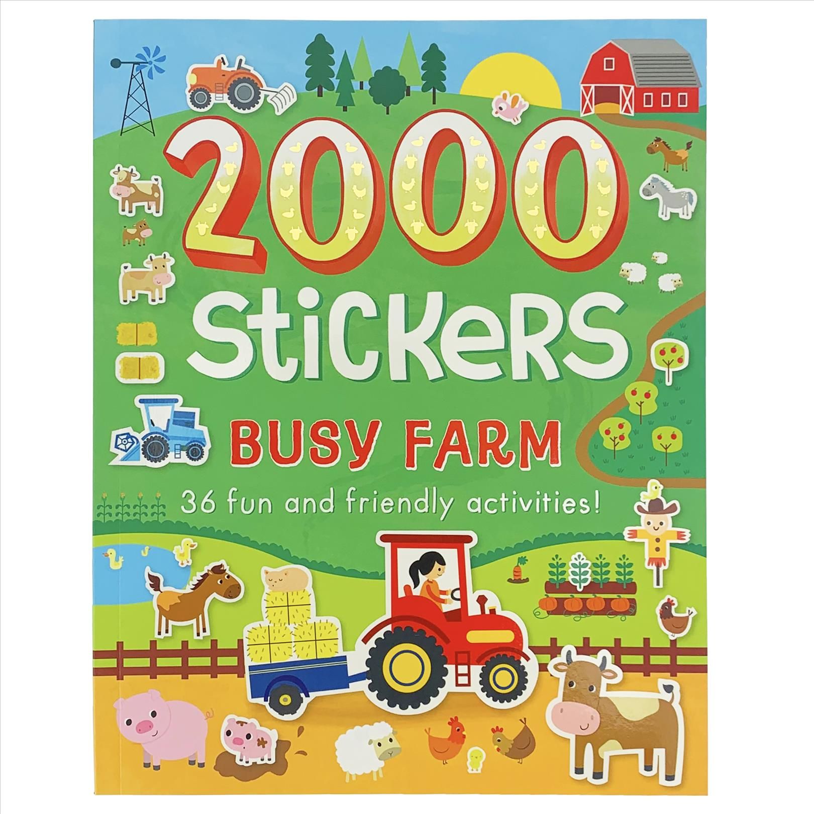 Totally Awesome 2000 Stickers Busy Farm Activity Book 9781680528541