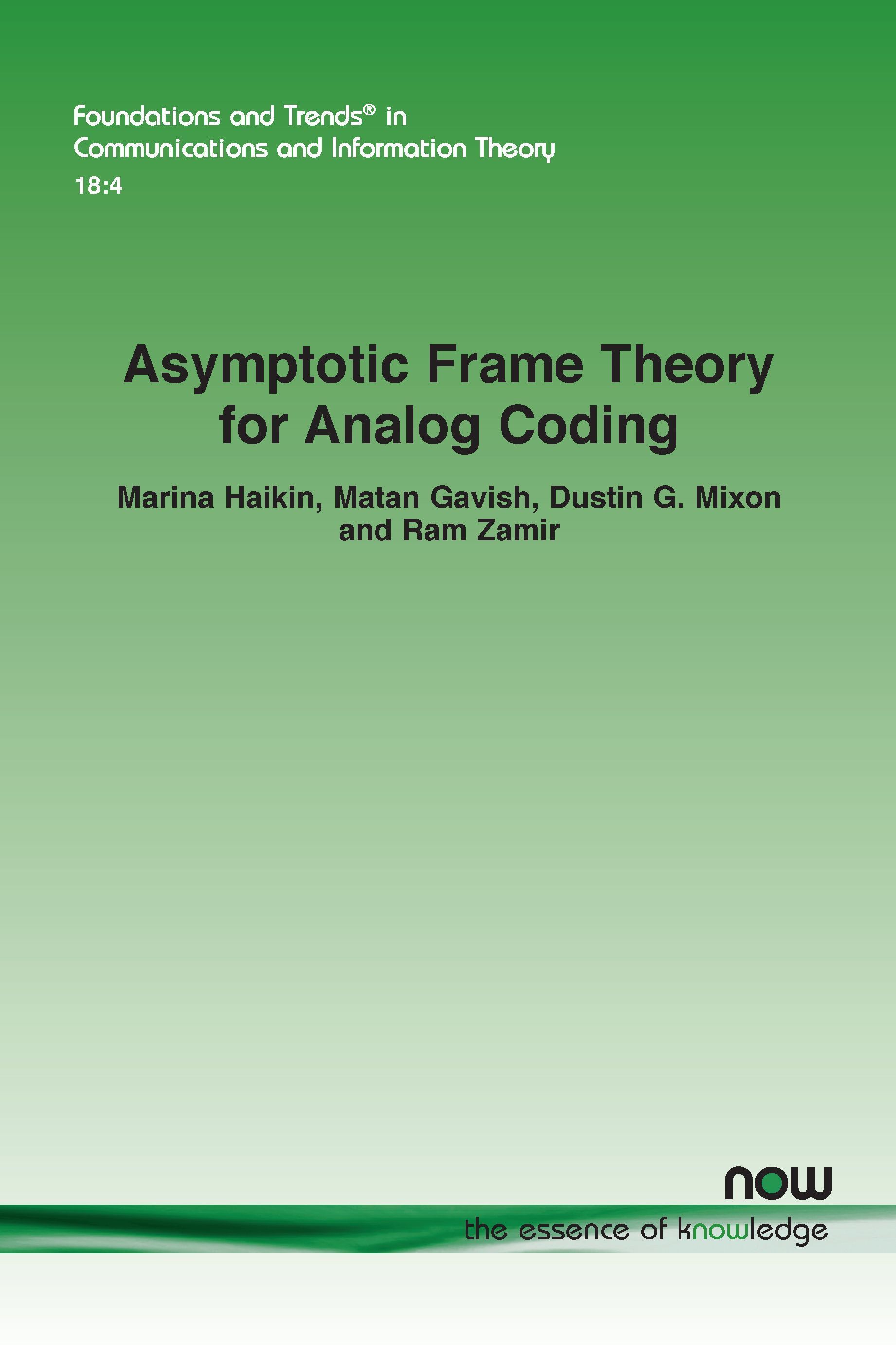 Asymptotic Frame Theory for Analog Coding By Marina Haikin (Paperback)