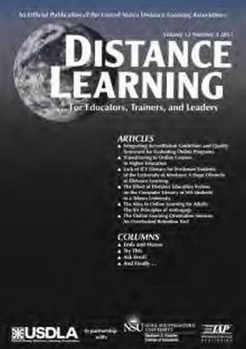 Distance Learning Magazine, Volume 12, Issue 4, 2015 9781681234731