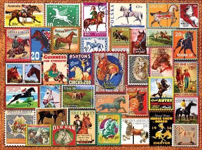Vintage Equestrian Stamp Posters 1000-Piece Puzzle 9781682349113