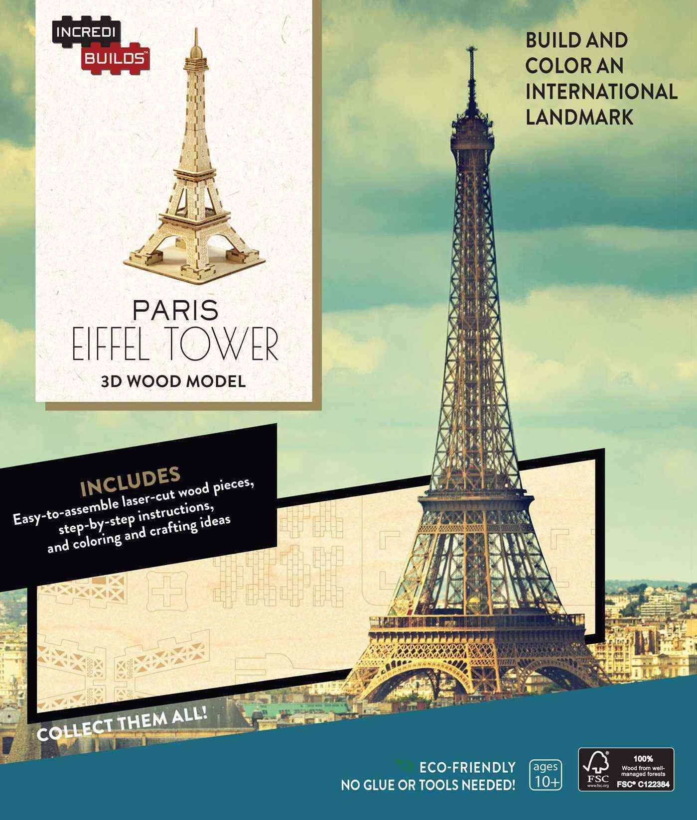 IncrediBuilds: Paris: Eiffel Tower 3D Wood Model By Insight Editions