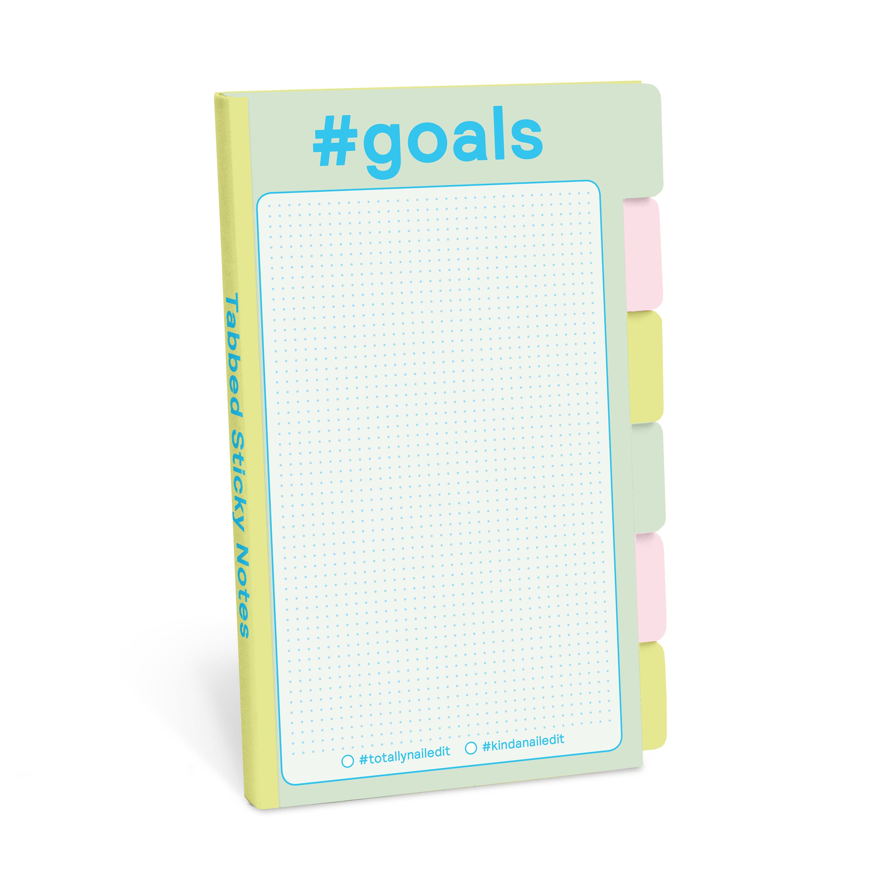Knock Knock #Goals Tabbed Sticky Notes By Knock Knock 9781683492733