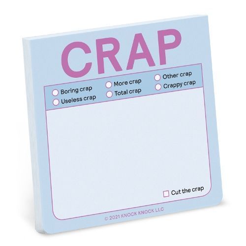 Knock Knock Crap Sticky Note (Pastel Version) By Knock Knock