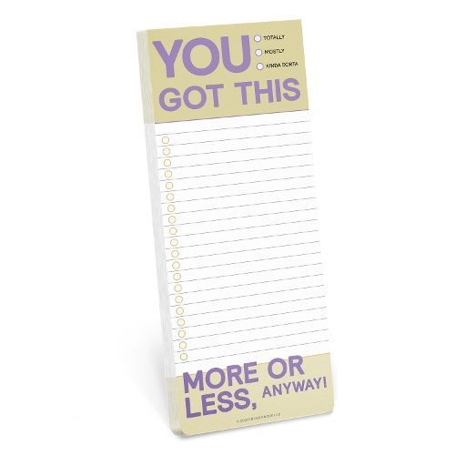 Knock Knock You Got This Make-a-List Pads By Knock Knock 9781683493402