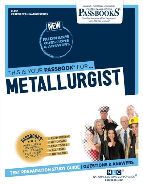 Metallurgist (C-496) By National Learning Corporation 9781731804969
