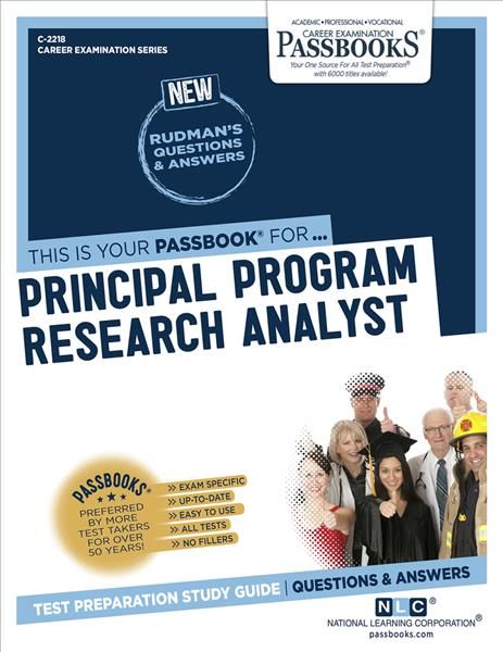 Principal Program Research Analyst (C-2218) 9781731822185 (Paperback)